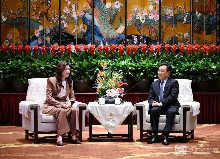 信长星会见中国国民党主席郑丽文